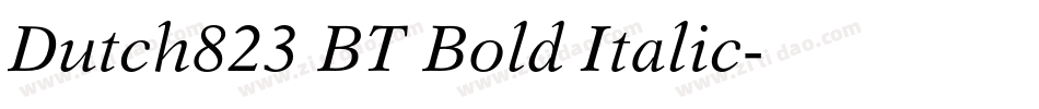 Dutch823 BT Bold Italic字体转换